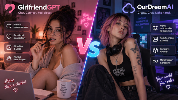 🔥 GirlfriendGPT vs OurDreamAI : full 2026 comparison !!! 🔥 GirlfriendGPT vs OurDreamAI : full 2026 comparison !!!